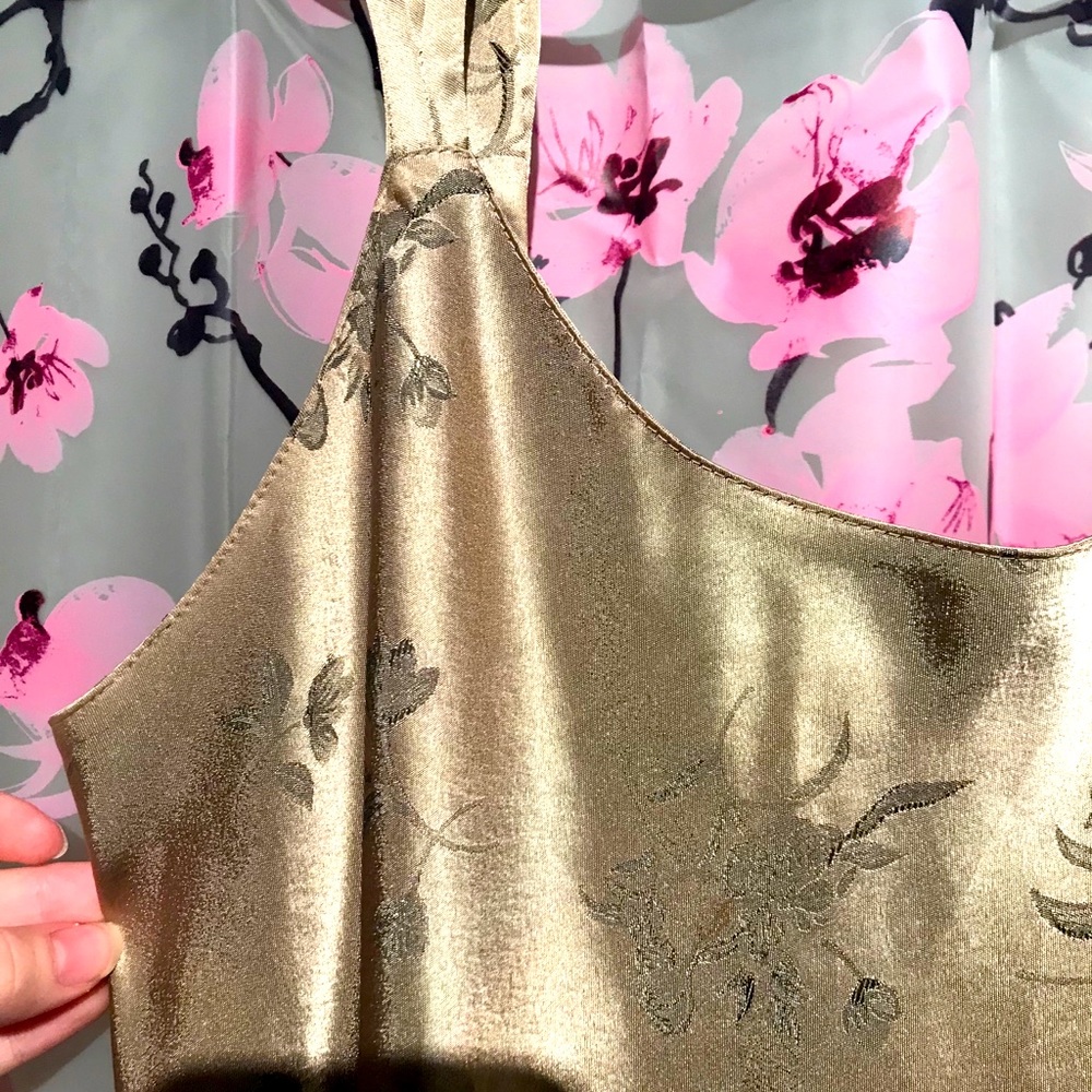 Long golden night gown/dress
